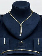 Elegant Teardrop Crystal Jewelry Set